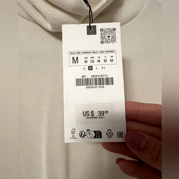 Zara mini sweater dress NWT - Picture 3 of 3